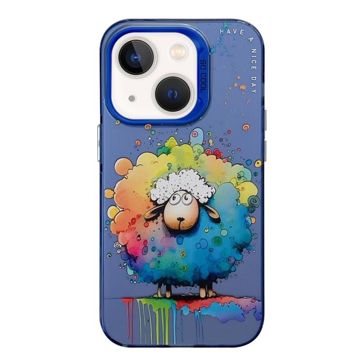 Série de peinture à l'huile de motifs animaliers en PC + coque en TPU, pour iPhone 12 Pro