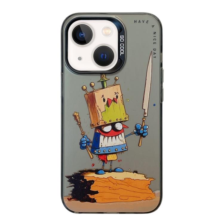 Série de peinture à l'huile de motifs animaliers en PC + coque en TPU, pour iPhone 12 Pro