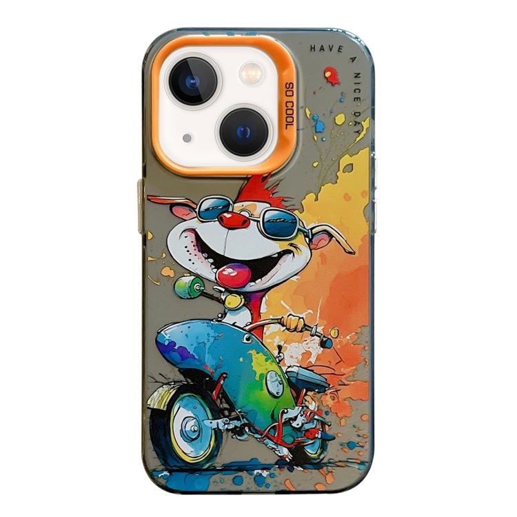 Série de peinture à l'huile de motifs animaliers en PC + coque en TPU, pour iPhone 12 Pro