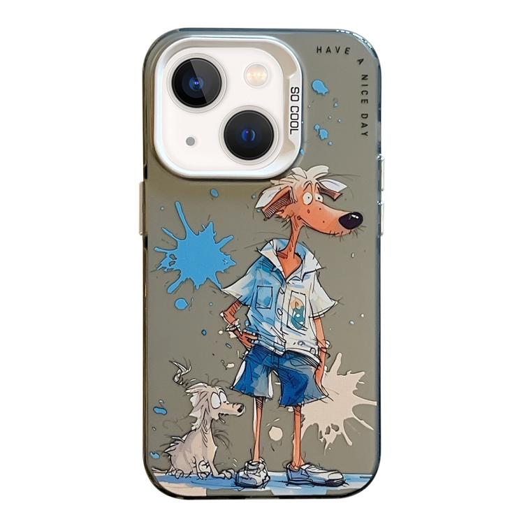 Série de peinture à l'huile de motifs animaliers en PC + coque en TPU, pour iPhone 12 Pro