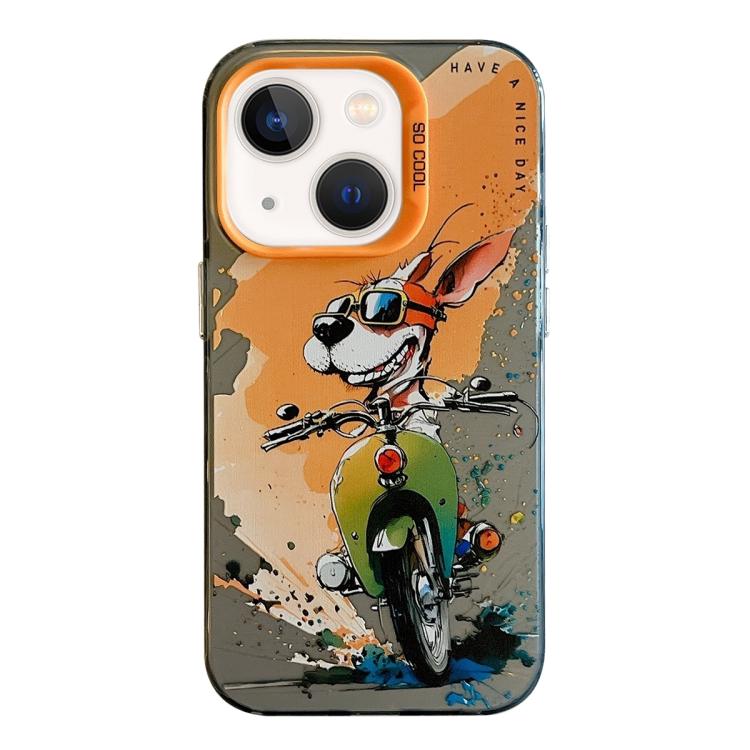 Série de peinture à l'huile de motifs animaliers en PC + coque en TPU, pour iPhone 12 Pro