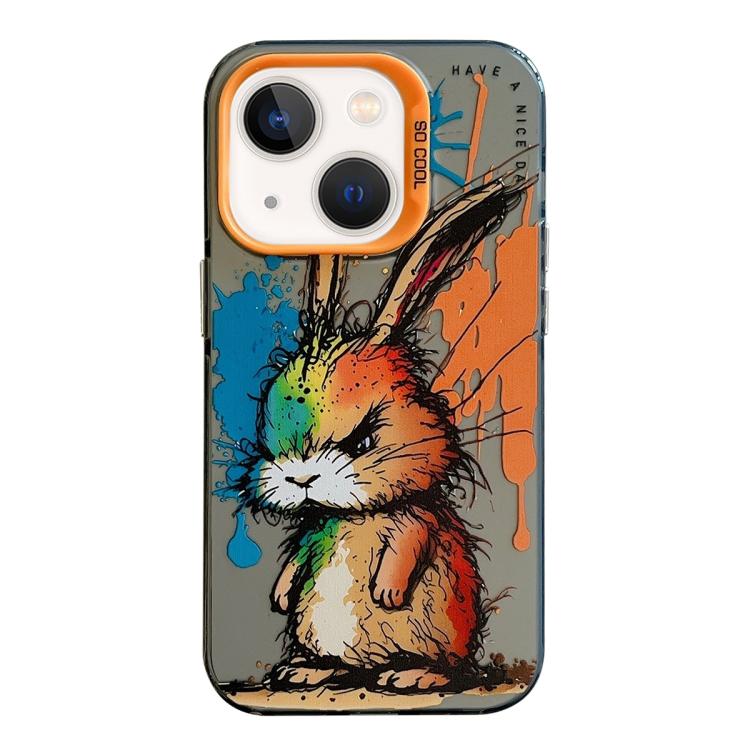 Série de peinture à l'huile de motifs animaliers en PC + coque en TPU, pour iPhone 12 Pro