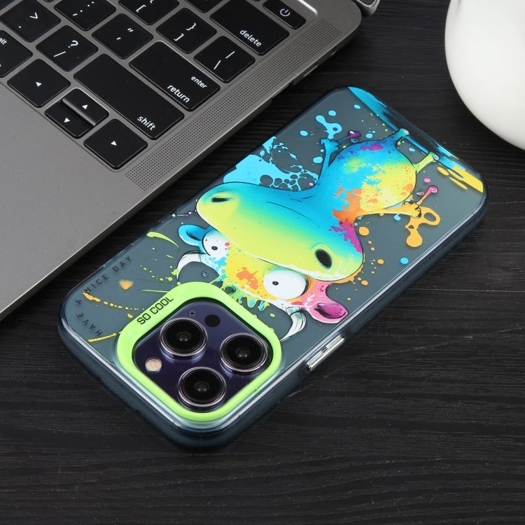Série de peinture à l'huile de motifs animaliers en PC + coque en TPU, pour iPhone 17 Pro Max
