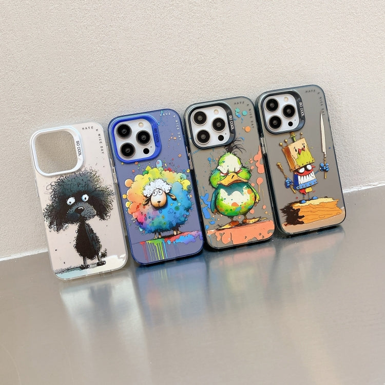 Série de peinture à l'huile de motifs animaliers en PC + coque en TPU, pour iPhone 17 Pro Max