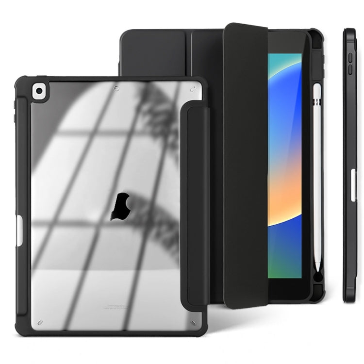 Étui pour tablette en cuir intelligent acrylique à 3 volets, For iPad mini 6 / mini 2024, For iPad Pro 11 2022 / 2021 / 2020, For iPad 10th Gen 10.9 2022, For iPad Air 2022 / 2020 10.9, For iPad Pro 10.5 / Air 2019