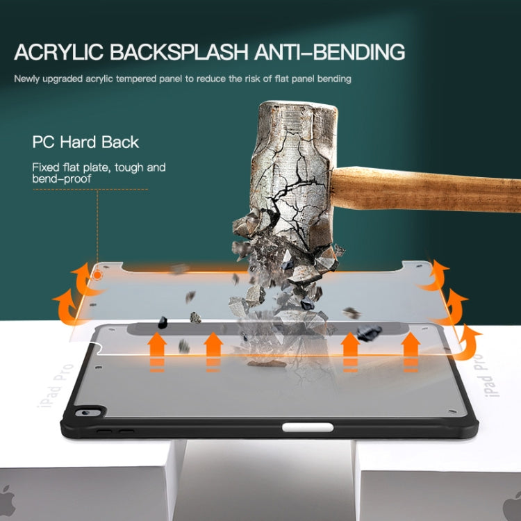 Étui pour tablette en cuir intelligent acrylique à 3 volets, For iPad mini 6 / mini 2024, For iPad Pro 11 2022 / 2021 / 2020, For iPad 10th Gen 10.9 2022, For iPad Air 2022 / 2020 10.9, For iPad Pro 10.5 / Air 2019