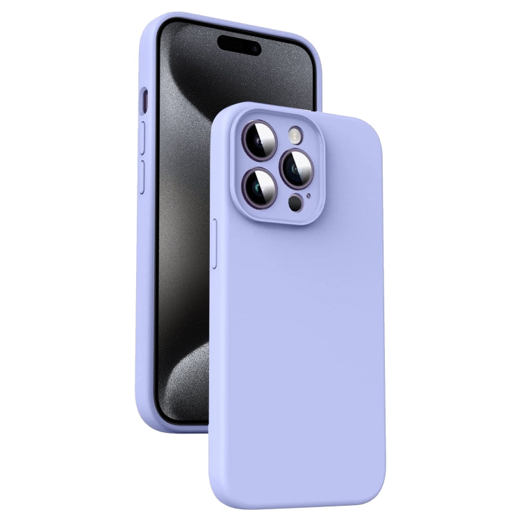 Coque antichoc en silicone liquide et microfibre pour iPhone 14 / 14 Pro / 15 Plus / 15 Pro / 15 Pro Max / 16.