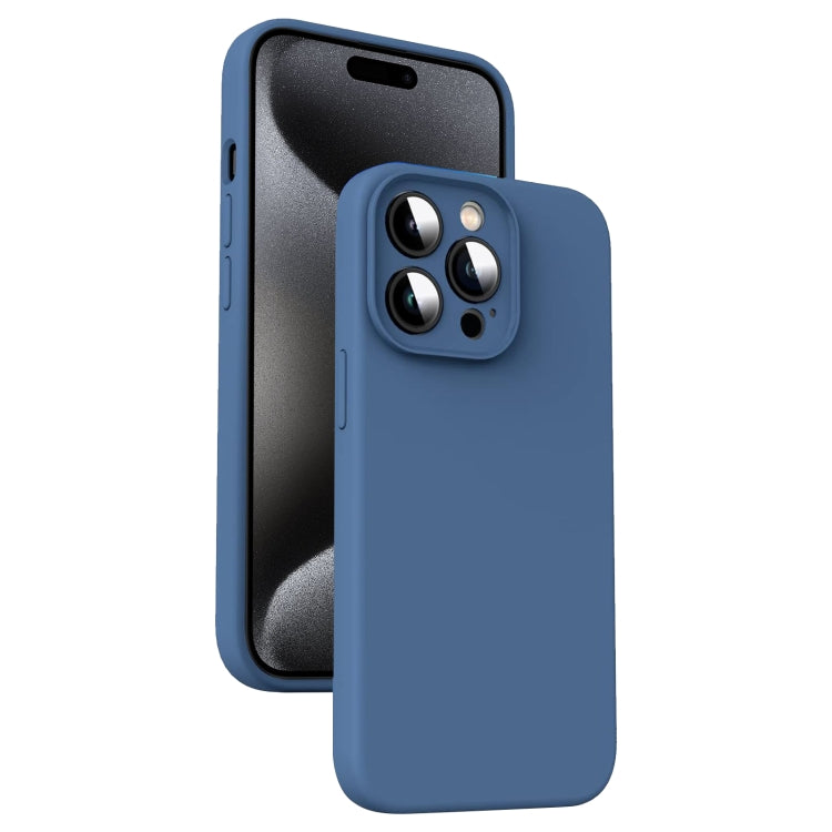 Coque antichoc en silicone liquide et microfibre pour iPhone 14 / 14 Pro / 15 Plus / 15 Pro / 15 Pro Max / 16.