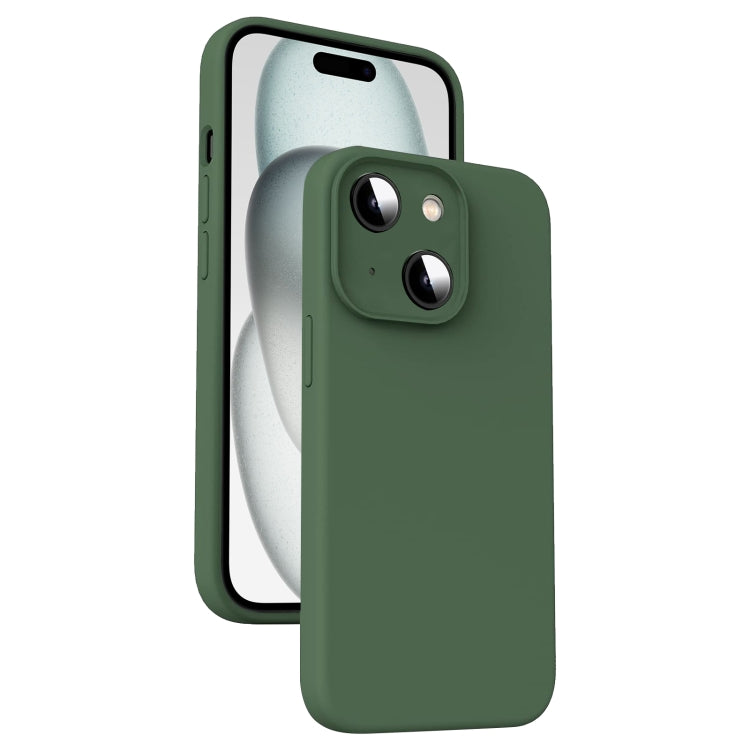 Coque antichoc en silicone liquide et microfibre pour iPhone 14 / 14 Pro / 15 Plus / 15 Pro / 15 Pro Max / 16.