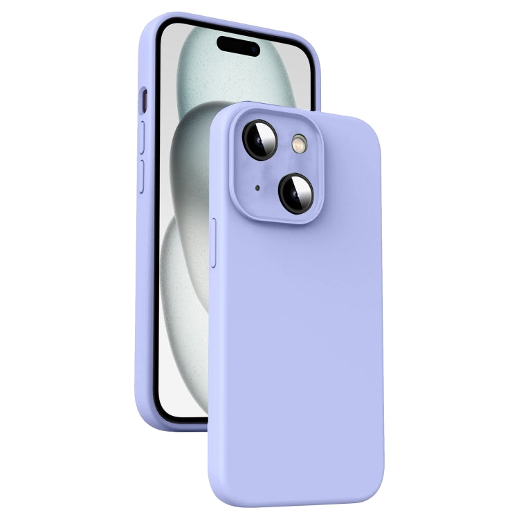 Coque antichoc en silicone liquide et microfibre pour iPhone 14 / 14 Pro / 15 Plus / 15 Pro / 15 Pro Max / 16.