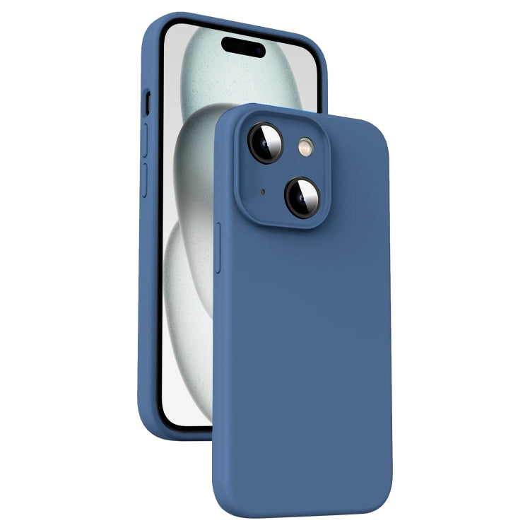 Coque antichoc en silicone liquide et microfibre pour iPhone 14 / 14 Pro / 15 Plus / 15 Pro / 15 Pro Max / 16.