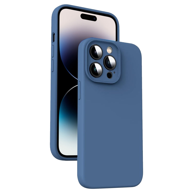 Coque antichoc en silicone liquide et microfibre pour iPhone 14 / 14 Pro / 15 Plus / 15 Pro / 15 Pro Max / 16.