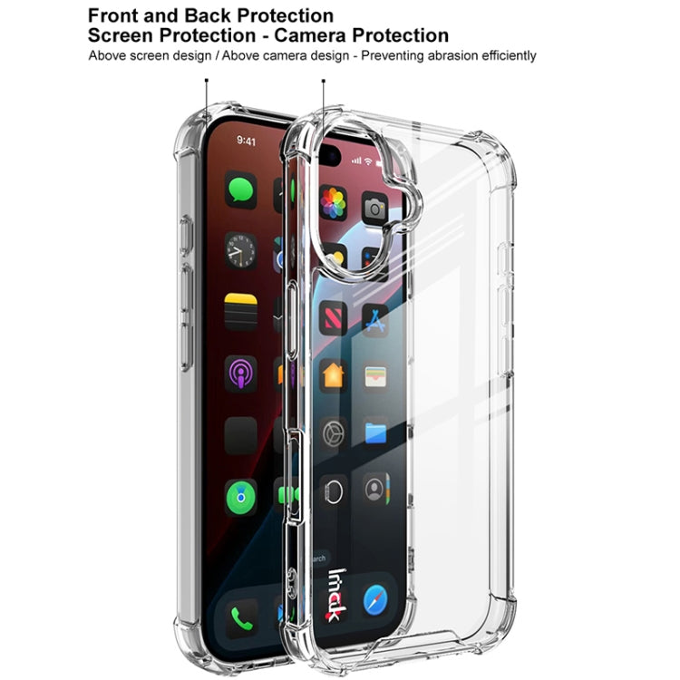 Coque antichoc transparent IMAK pour iPhone 16 / 16 Pro / Pro Max