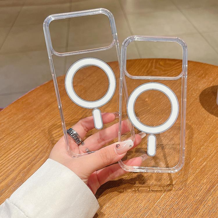 Coque magnétique transparente en TPU acrylique MagSafe