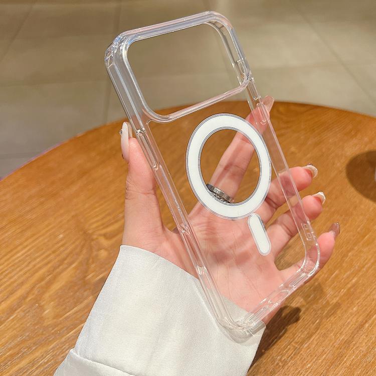 Coque magnétique transparente en TPU acrylique MagSafe
