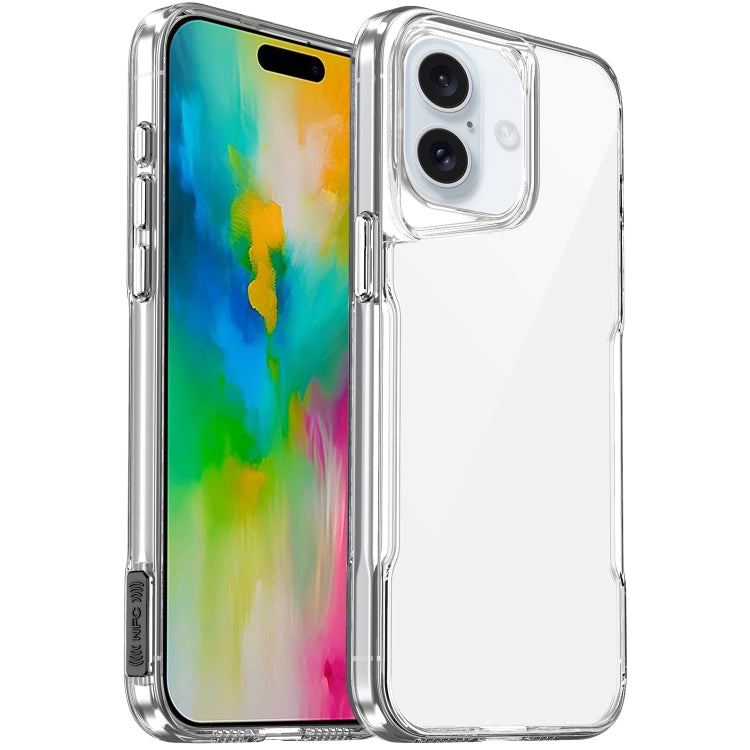 Coque transparente à couverture complète en acrylique + élastomère, pour iPhone 16 Pro Max, 16 Pro, 16 Plus, 16 / iPhone 15 Pro Max, 15 Pro / iPhone 14 Plus / iPhone 15 Plus, iPhone 15...
