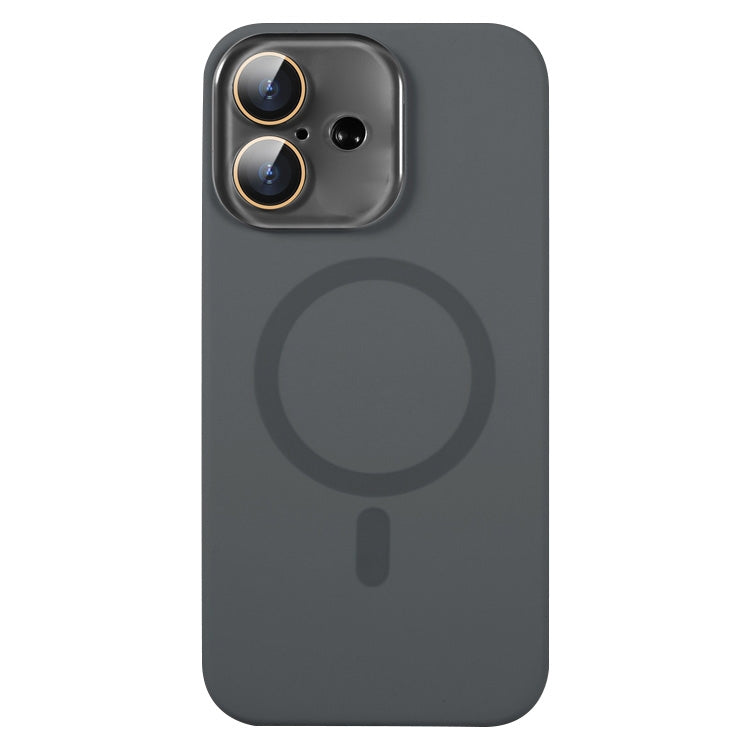 Étui de téléphone à couverture complète en silicone liquide MagSafe avec film pour objectif