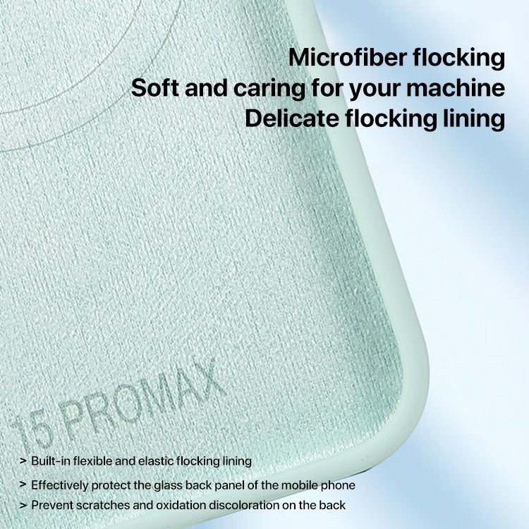 Étui de téléphone à couverture complète en silicone liquide MagSafe avec film pour objectif