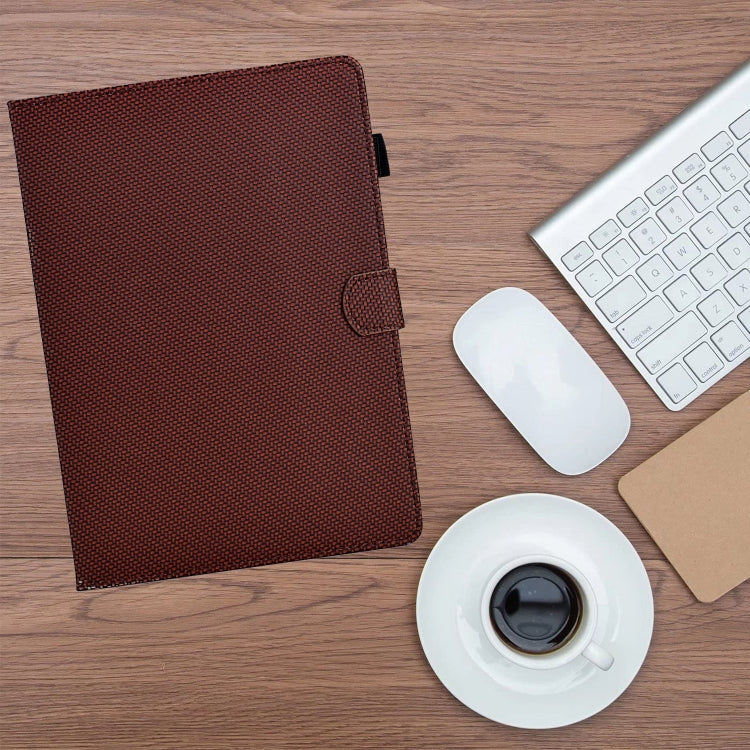 Étui en cuir pour tablette intelligente à texture fibreuse de couleur unie