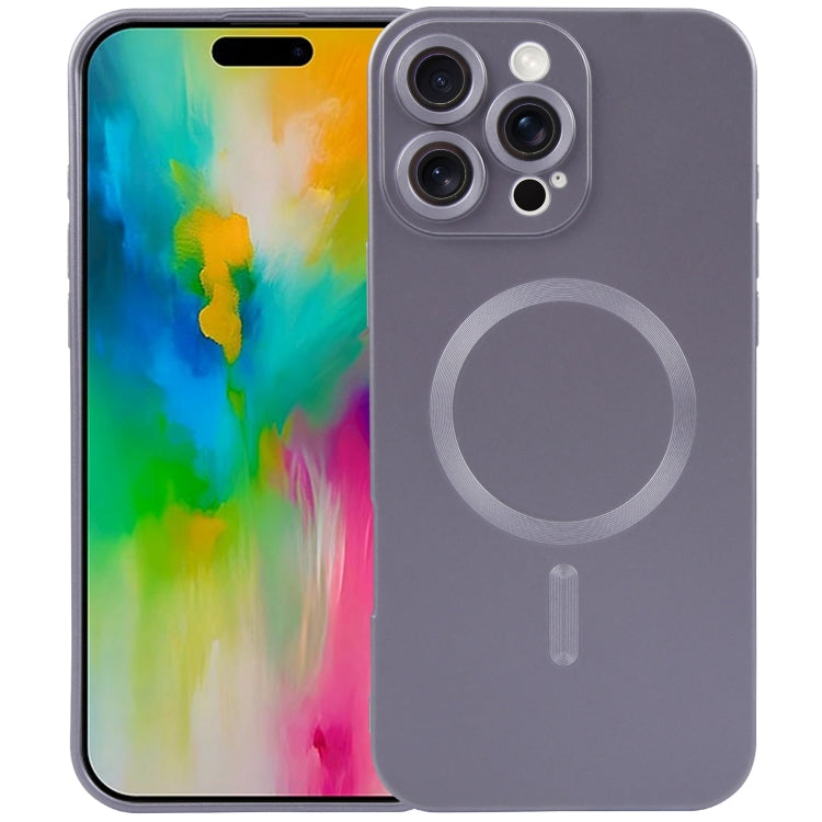 Coque de téléphone MagSafe en silicone TPU liquide de couleur unie