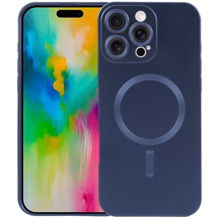 Coque de téléphone MagSafe en silicone TPU liquide de couleur unie