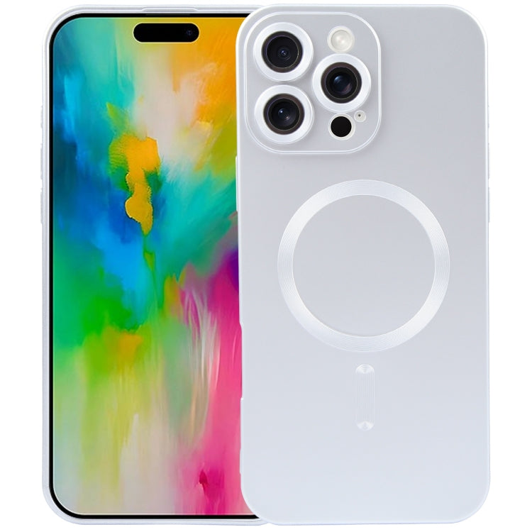 Coque de téléphone MagSafe en silicone TPU liquide de couleur unie