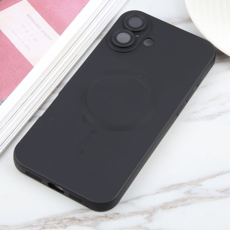 Coque de téléphone MagSafe en silicone TPU liquide de couleur unie