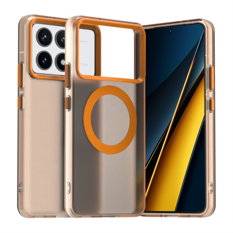 Coque hybride PC TPU Candy Magsafe pour téléphone, For Xiaomi Poco F6 5G, For Xiaomi Poco F6 Pro, For Xiaomi Civi 4 Pro