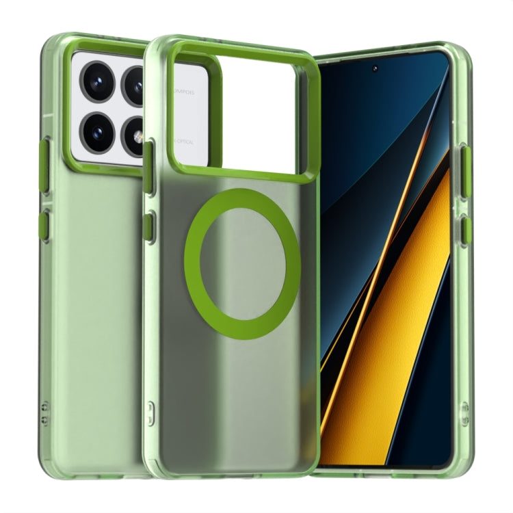 Coque hybride PC TPU Candy Magsafe pour téléphone, For Xiaomi Poco F6 5G, For Xiaomi Poco F6 Pro, For Xiaomi Civi 4 Pro