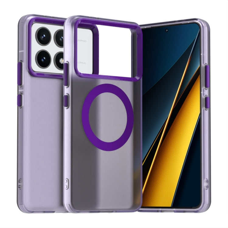 Coque hybride PC TPU Candy Magsafe pour téléphone, For Xiaomi Poco F6 5G, For Xiaomi Poco F6 Pro, For Xiaomi Civi 4 Pro