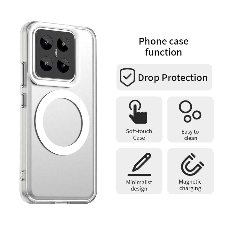 Coque Magnétique MagSafe pour Xiaomi 14, Poco X5 Pro 5G – Protection Hybride (PC + TPU) Finition Candy & Compatible Charge Sans Fil