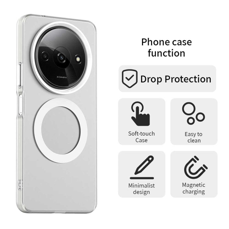 Coque hybride PC TPU Candy Magsafe pour téléphone, For Xiaomi Poco C61, For Xiaomi Poco M6 Pro 4G, For Xiaomi Poco X6 Neo 5G