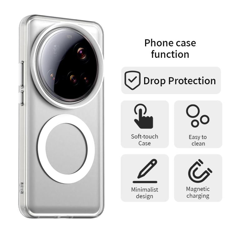 Coque hybride PC TPU Candy Magsafe pour téléphone, For Xiaomi 15 Ultra, For Xiaomi Poco X7 Pro, For Xiaomi 15 Pro