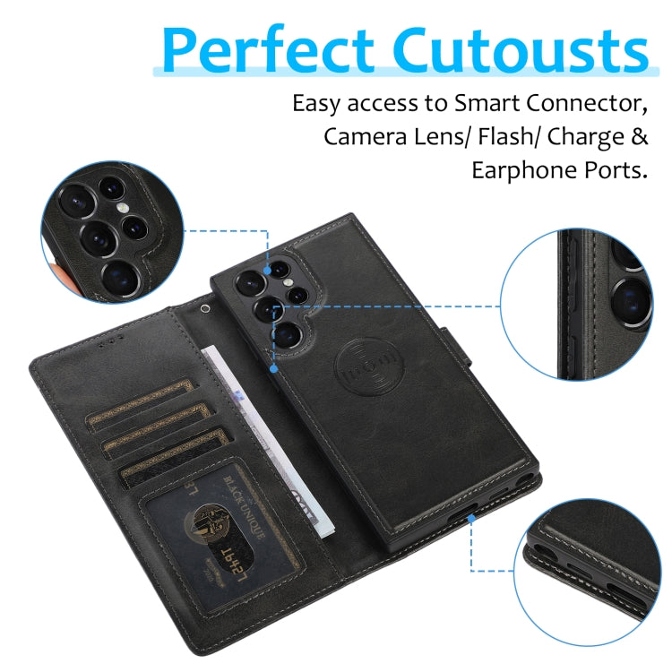 Étui portefeuille 2 en 1 avec coque magnétique détachable pour Samsung Galaxy S22 Ultra 5G / S22+ 5G