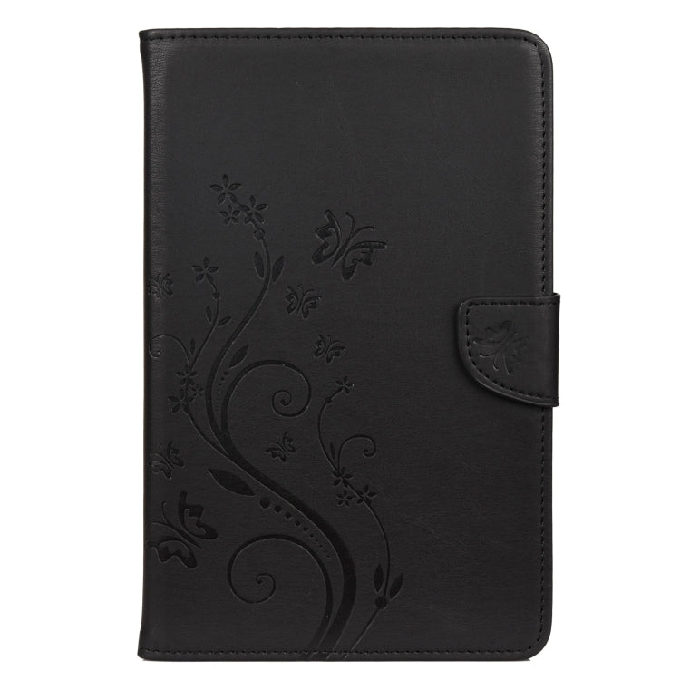 Étui à rabat horizontal  en similicuir avec motif de gaufrage de fleurs papillons avec support, fentes pour cartes et portefeuille, pour Samsung Galaxy Tab A7 10.4 (2020), Galaxy Tab A 8.4 (2020), Galaxy Tab S8 / S7 / S6