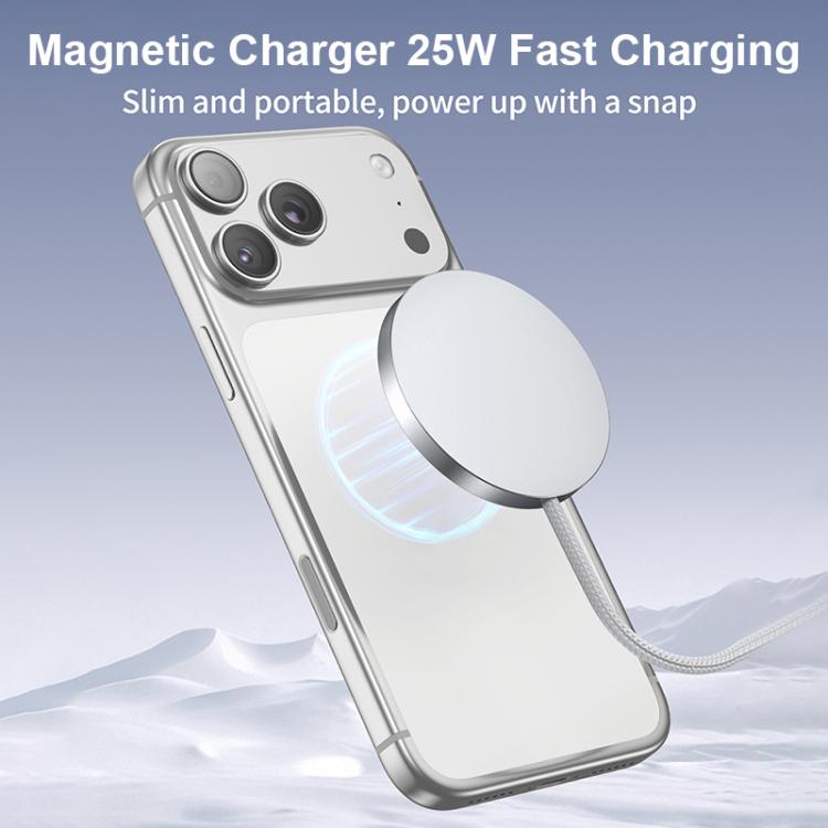 Chargeur Sans Fil Magnétique Qi2 25W – Recharge Rapide Ultra-Fine (Interface USB-C)