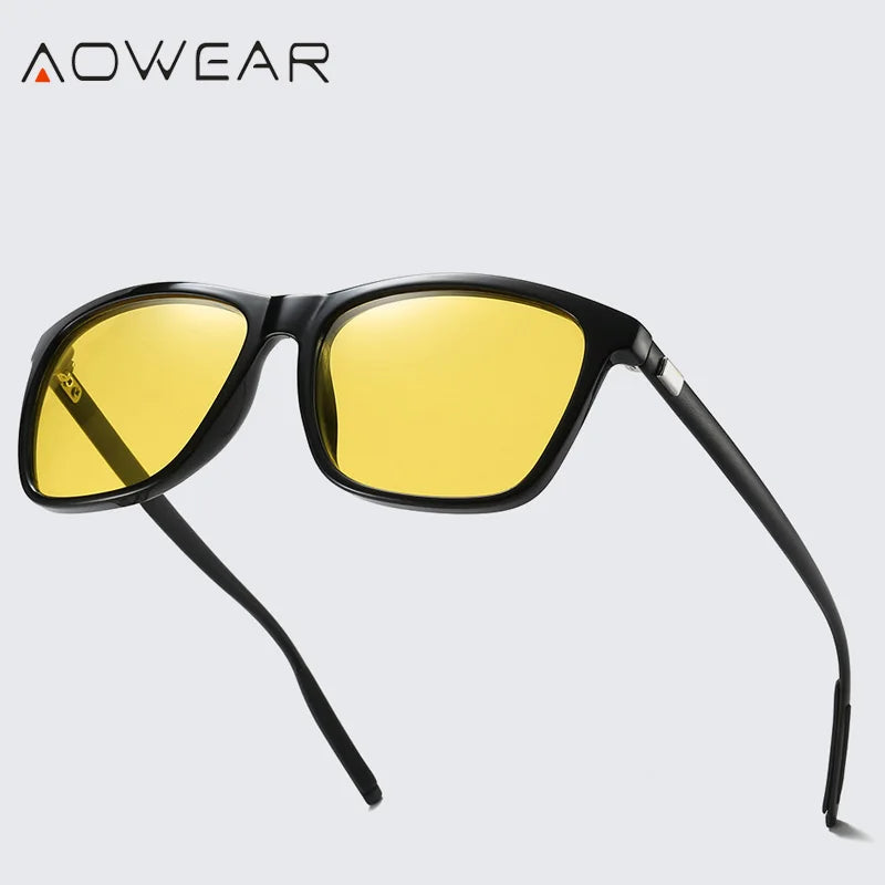 Lunettes de Vision Nocturne pour Conducteur – Anti-Éblouissement & Haute Définition – Protection UV pour Conduite de Nuit, Pluie et Brouillard
