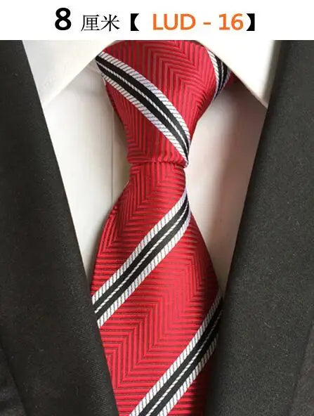Cravate Homme en Soie (8 cm) – Motifs Rayures et Carreaux, Élégance Business et Mariage