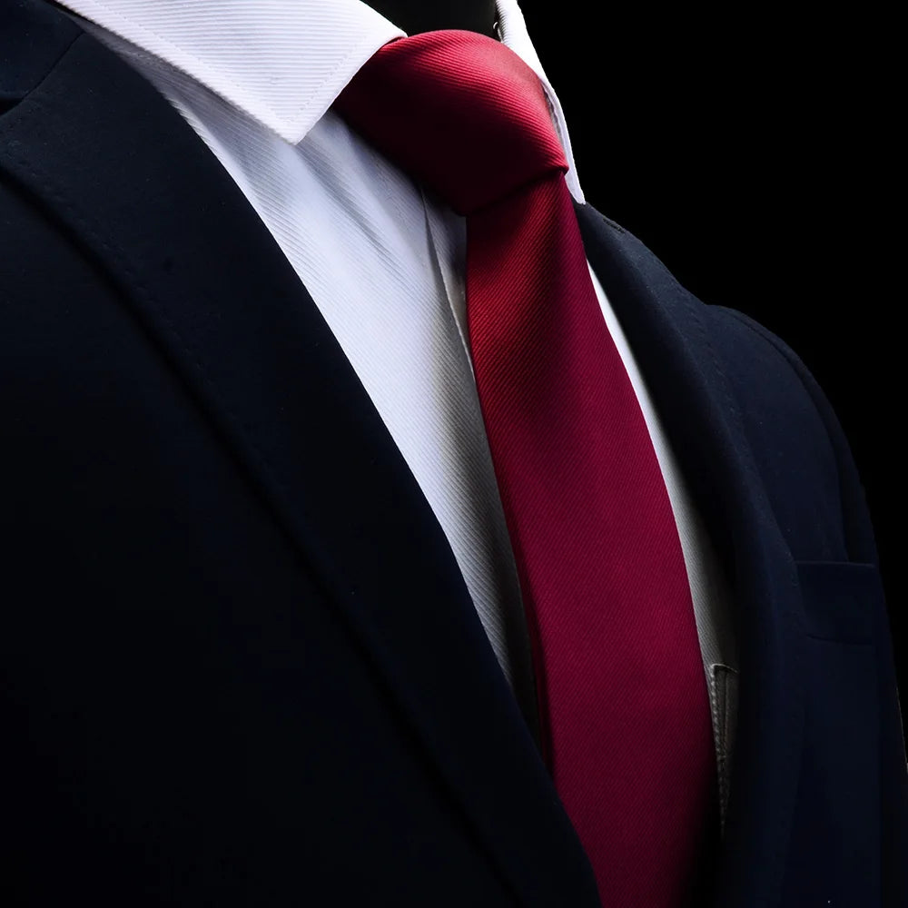 Cravate Élégante pour Homme en Soie Jacquard (8 cm) – Modèle Uni Classique pour Mariage, Business et Cérémonie