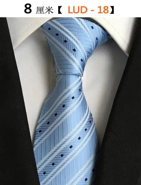 Cravate Homme en Soie (8 cm) – Motifs Rayures et Carreaux, Élégance Business et Mariage