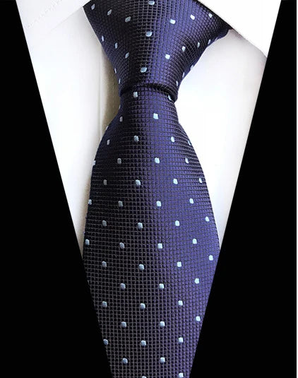 Cravate Élégante pour Homme (8 cm) en Soie – Motifs Rayures et Carreaux pour Costume, Mariage et Busines