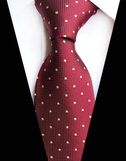 Cravate Élégante pour Homme (8 cm) en Soie – Motifs Rayures et Carreaux pour Costume, Mariage et Busines