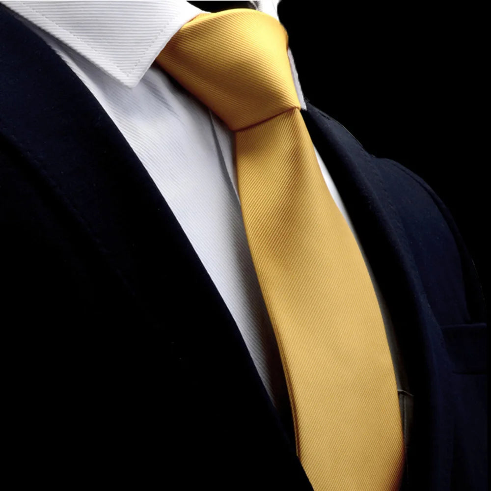 Cravate Élégante pour Homme en Soie Jacquard (8 cm) – Modèle Uni Classique pour Mariage, Business et Cérémonie