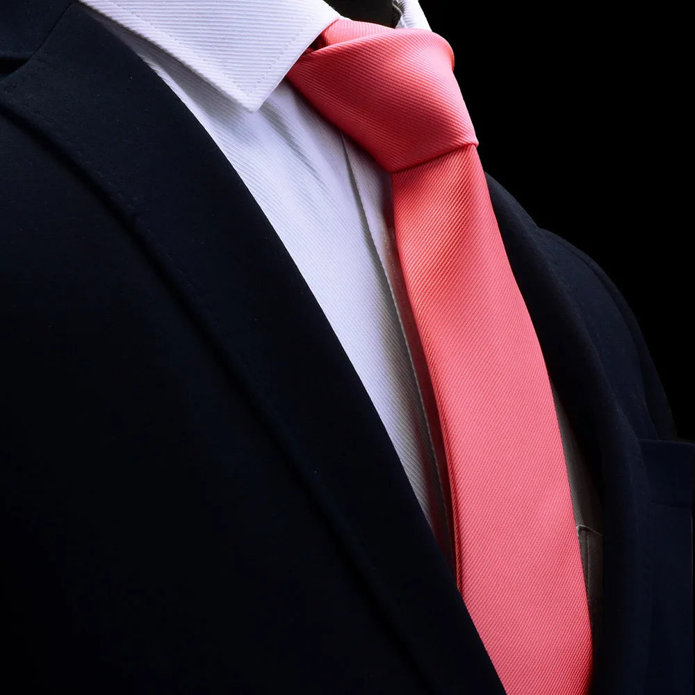 Cravate Élégante pour Homme en Soie Jacquard (8 cm) – Modèle Uni Classique pour Mariage, Business et Cérémonie