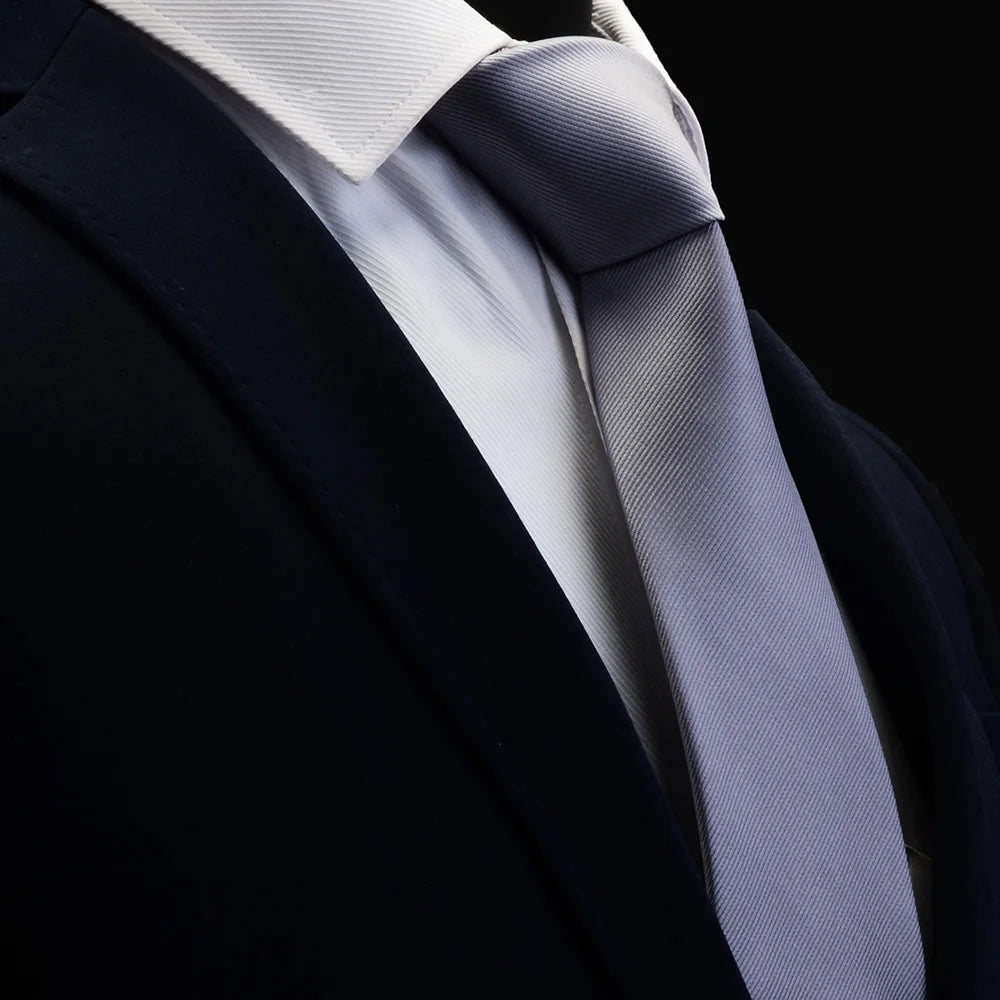 Cravate Élégante pour Homme en Soie Jacquard (8 cm) – Modèle Uni Classique pour Mariage, Business et Cérémonie