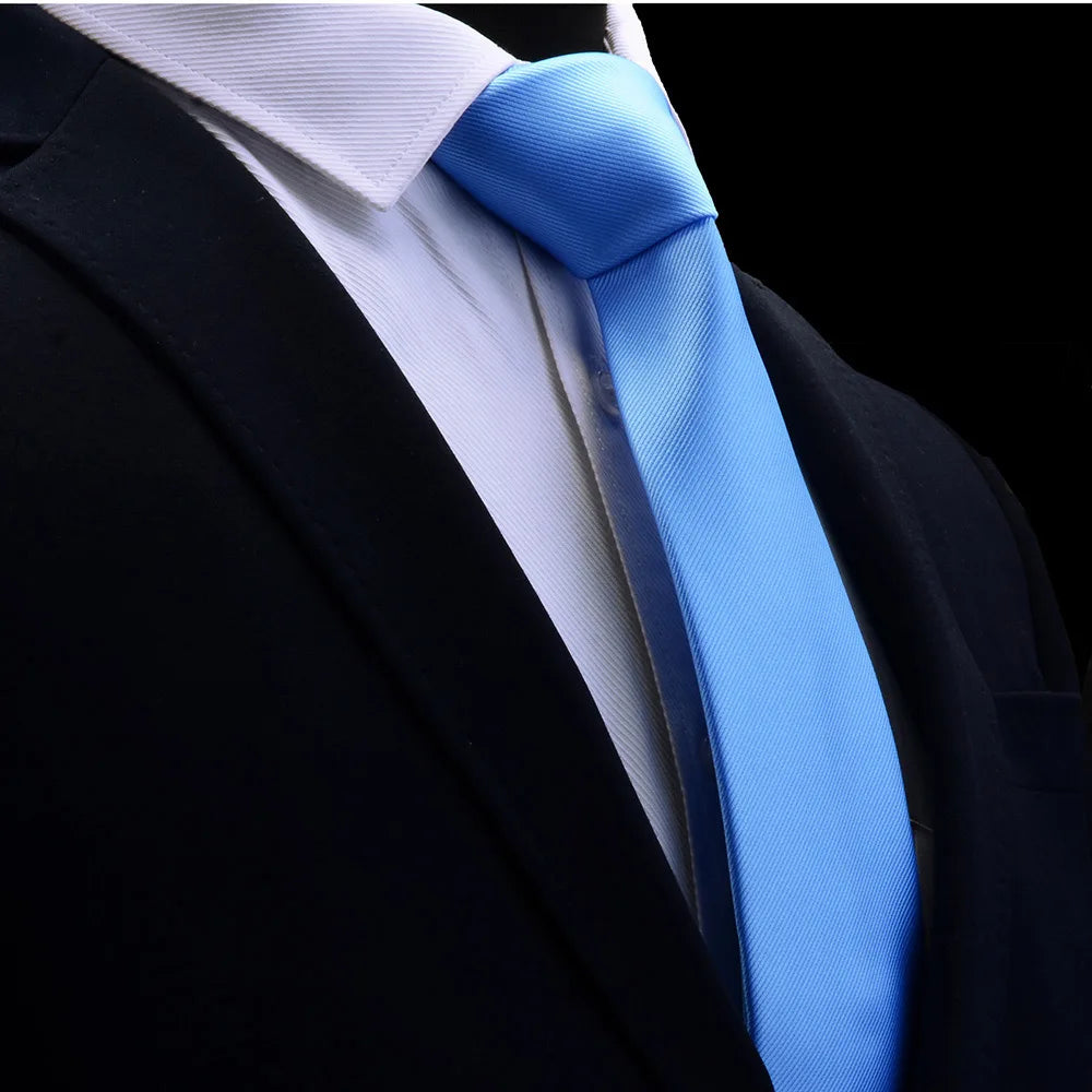 Cravate Élégante pour Homme en Soie Jacquard (8 cm) – Modèle Uni Classique pour Mariage, Business et Cérémonie
