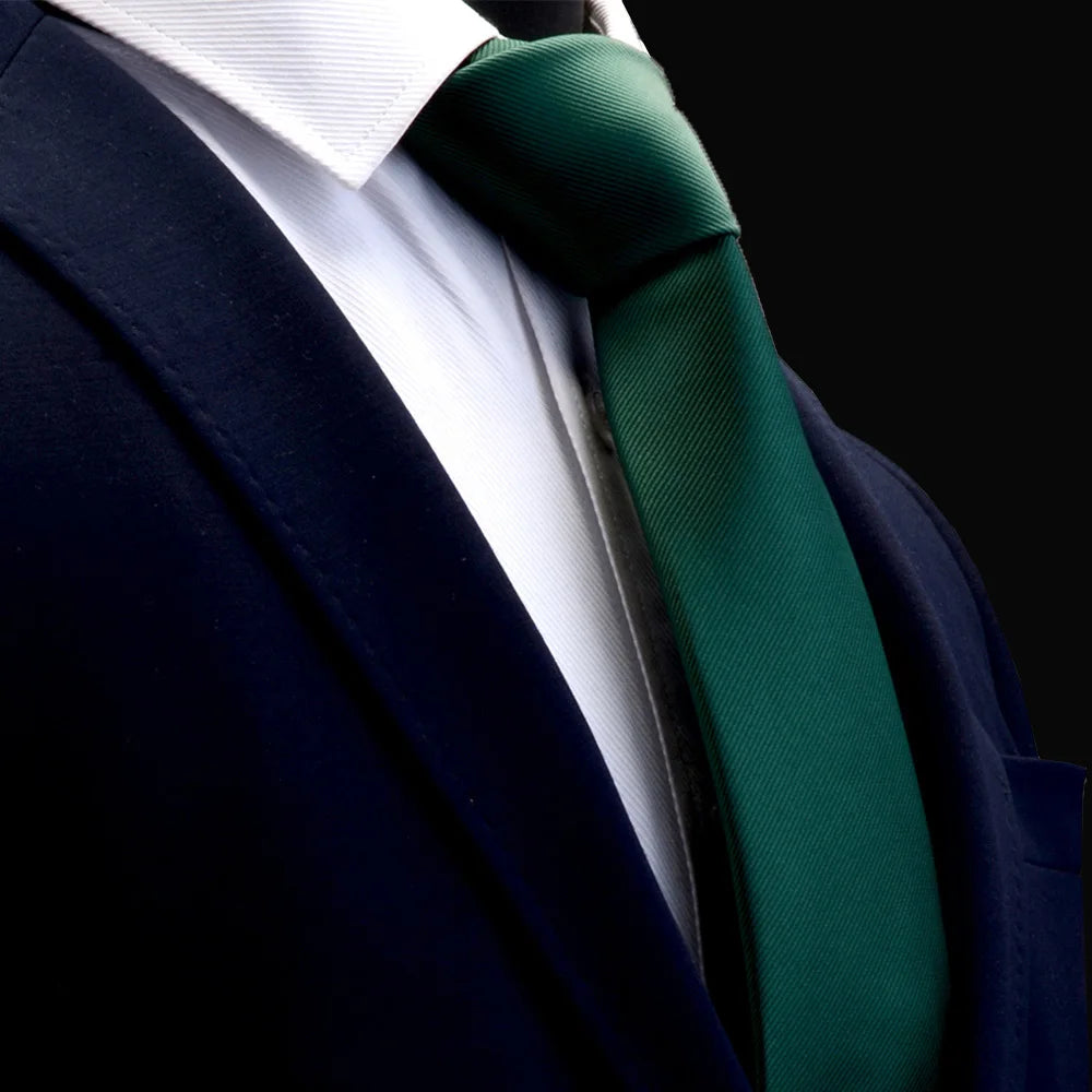 Cravate Élégante pour Homme en Soie Jacquard (8 cm) – Modèle Uni Classique pour Mariage, Business et Cérémonie