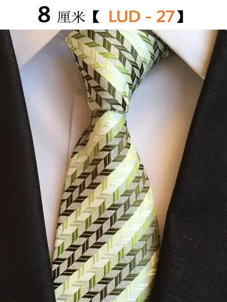 Cravate Homme en Soie (8 cm) – Motifs Rayures et Carreaux, Élégance Business et Mariage
