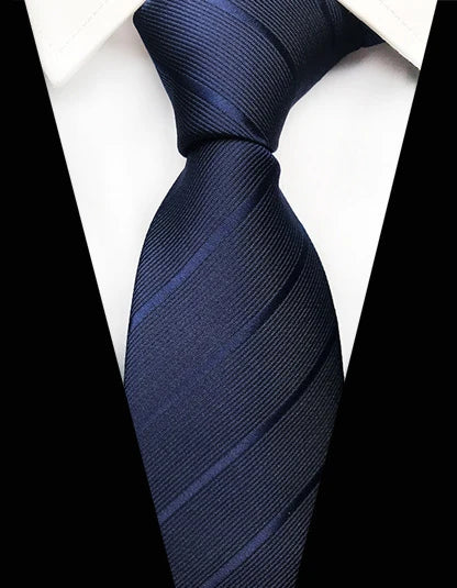 Cravate Élégante pour Homme (8 cm) en Soie – Motifs Rayures et Carreaux pour Costume, Mariage et Busines