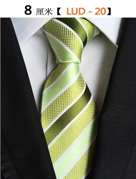 Cravate Homme en Soie (8 cm) – Motifs Rayures et Carreaux, Élégance Business et Mariage